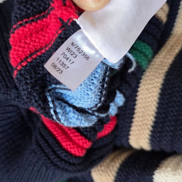 LOFT Multi Rainbow Striped Textured Stitch Sweater Knit Pullover Size Women's XL - Picture 11 of 11